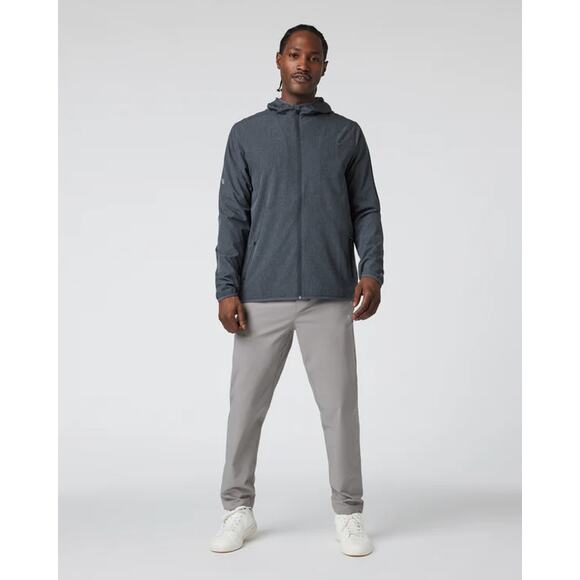 VUORI Outdoor Trainer Shell Jacket Dark Pewter Linen Texture Sz L NWT $118 {BB4} - Picture 6 of 6